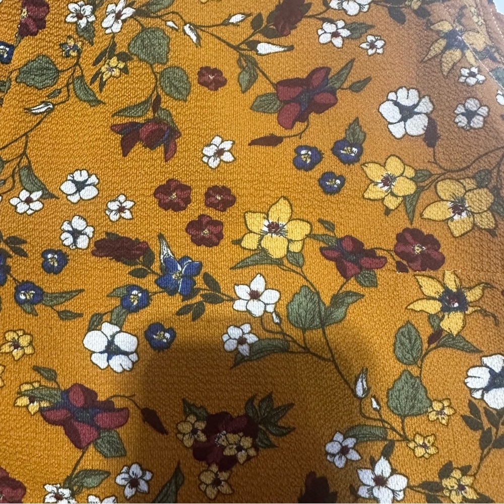 You and I sleeveless dress mustard, color, floral size XL - Picture 4 of 5